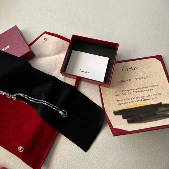 Cartier Jewelry - Cartier Love Necklace Diamond 18K White Gold 0.22ct Full Set